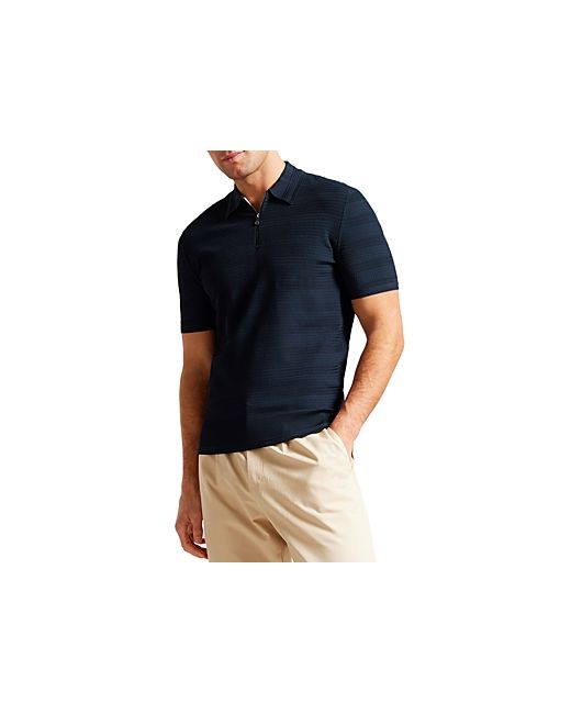 Ted Baker Stree Textured Zip Polo Shirt