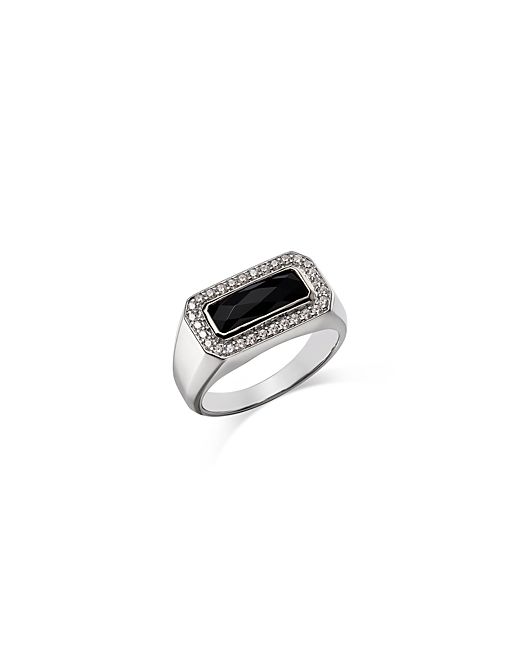 Bloomingdale's Onyx Diamond Ring in 14K Two Tone Gold 100 Exclusive