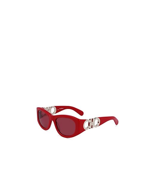 Ferragamo Gancini Oval Sunglasses 53mm