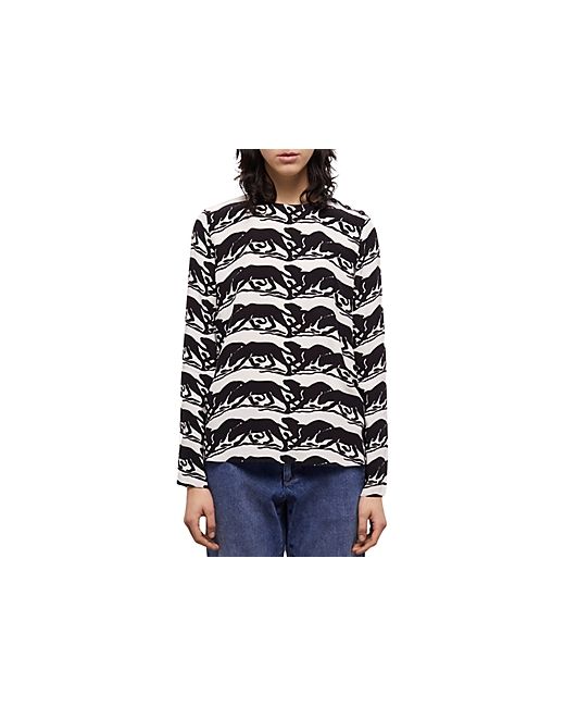 The Kooples Wild Panther Print Blouse