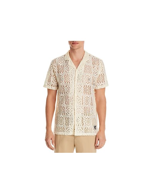 Coney Island Picnic Flight Cotton Crochet Standard Fit Button Down Camp Shirt