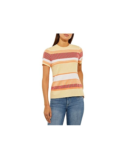 Misook Stripe Ribbed Knit Top