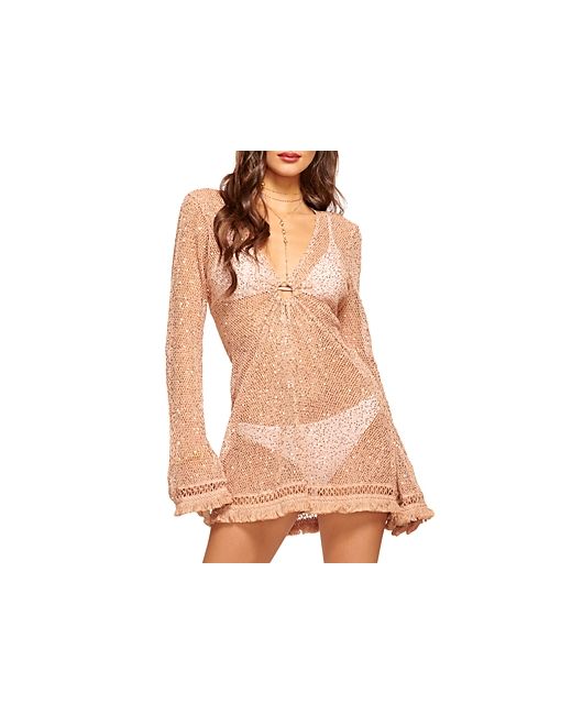 Ramy Brook Cassie Sequined Mesh Swim Cover-Up Dress