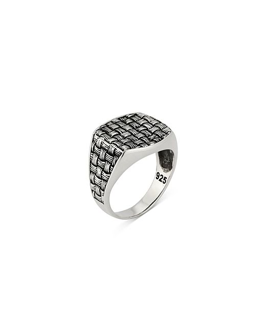Milanesi And Co Weave Textured Signet Ring