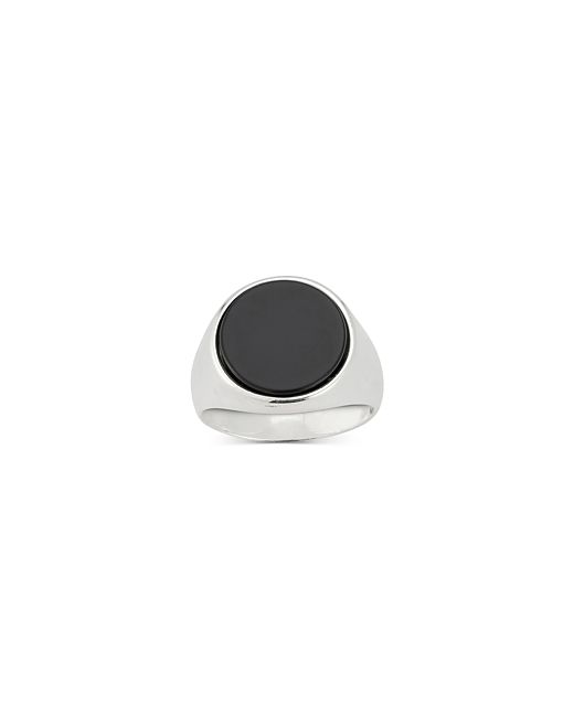 Milanesi And Co Sterling Onyx Oval Signet Ring