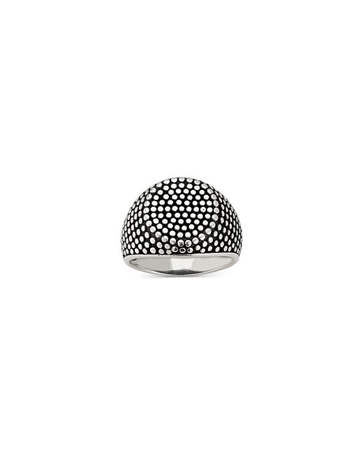 Milanesi And Co Sterling Bead Texture Signet Ring