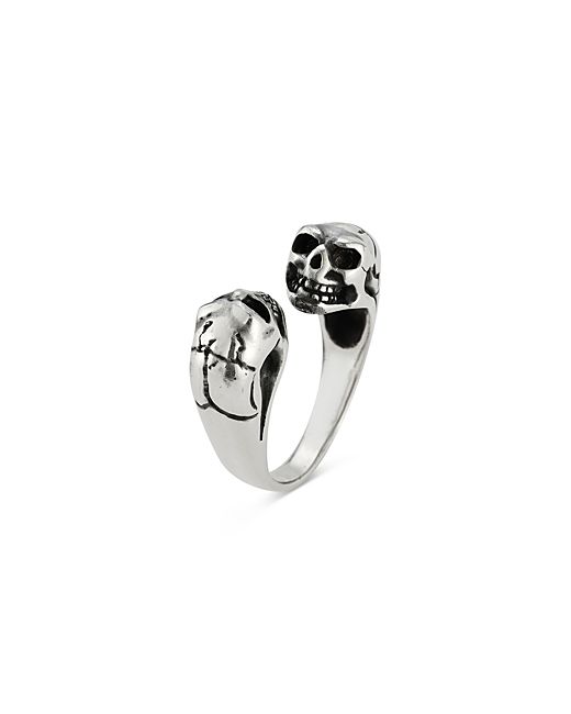 Milanesi And Co Sterling Double Skull Cuff Ring