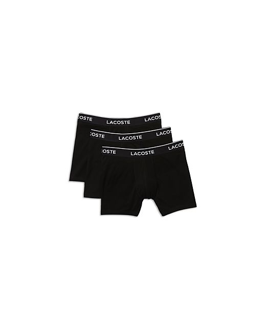 Lacoste Cotton Stretch Logo Waistband Long Boxer Briefs Pack of 3
