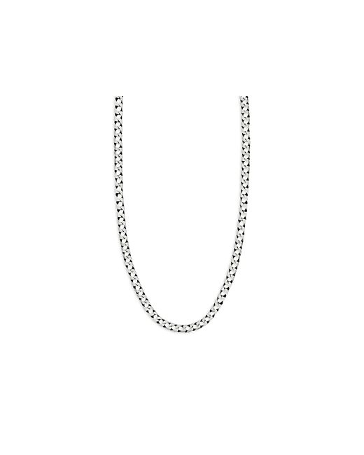 Milanesi And Co Sterling Square Curb Chain Necklace 20