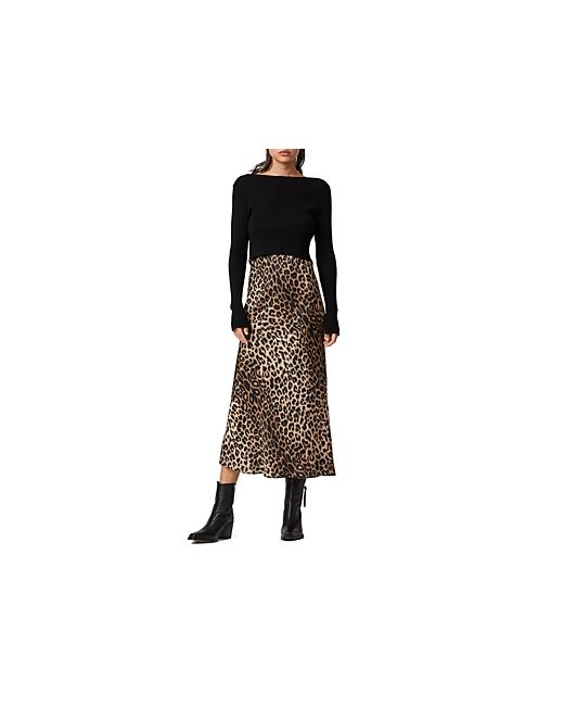 AllSaints Hera Leopard Print Dress