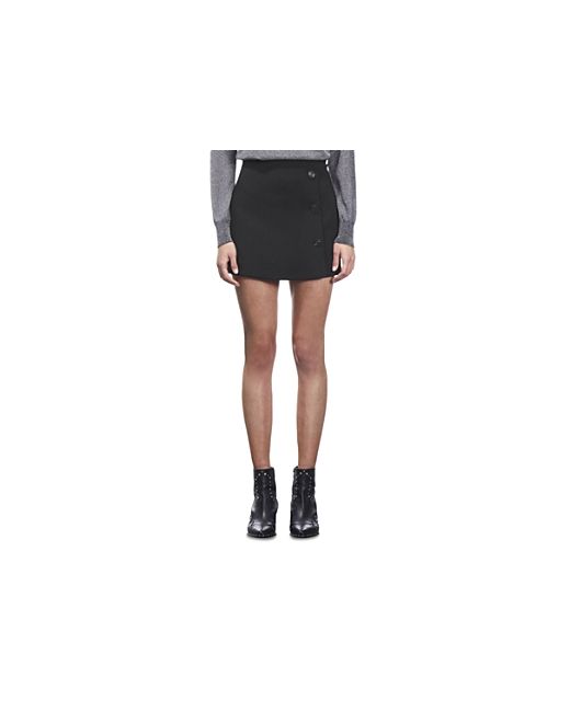 The Kooples Side Button Crepe Skirt
