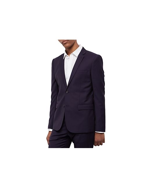 The Kooples Canvas Fitted Wool Suit Jacket