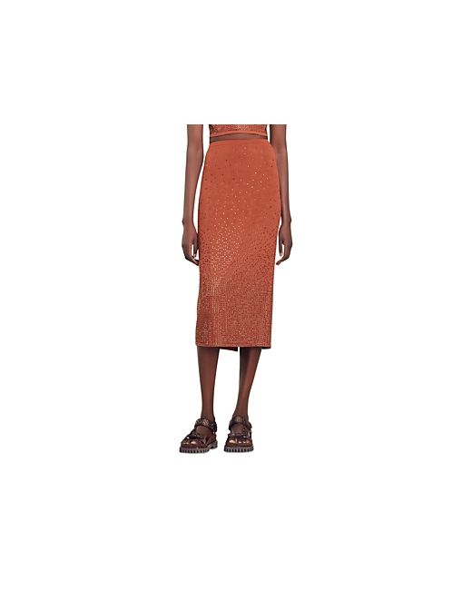Sandro Manray Embellished Midi Skirt