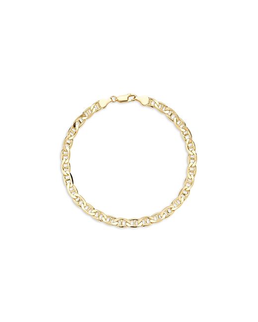 Milanesi And Co 18K Yellow On Sterling Silver 6mm Mariner Link Chain Bracelet