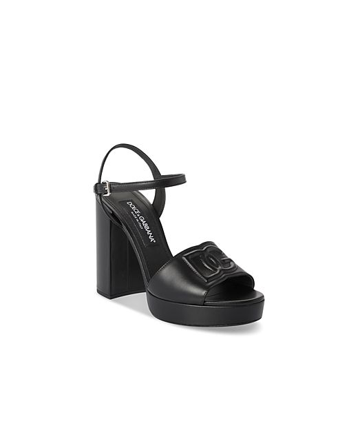 Dolce & Gabbana Logo High Heel Platform Sandals