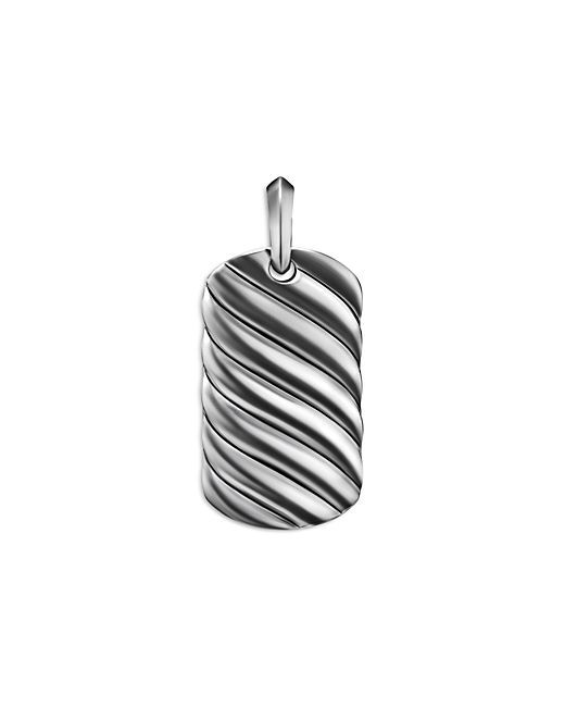 David Yurman Sculpted Cable Tag in Sterling