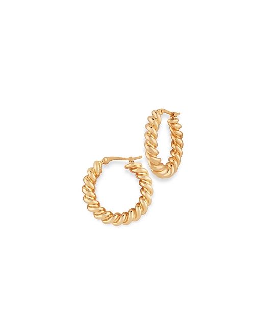 Bloomingdale's Small Spiral Twist Hoop Earrings in 14K Yellow
