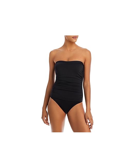 Tommy Bahama Pearl Shirred Bandeau One Piece Swimsuit