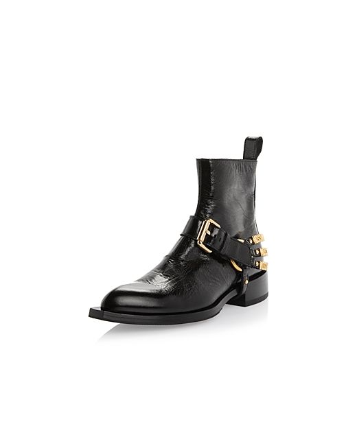 Moschino Logo Harness Ankle Boots