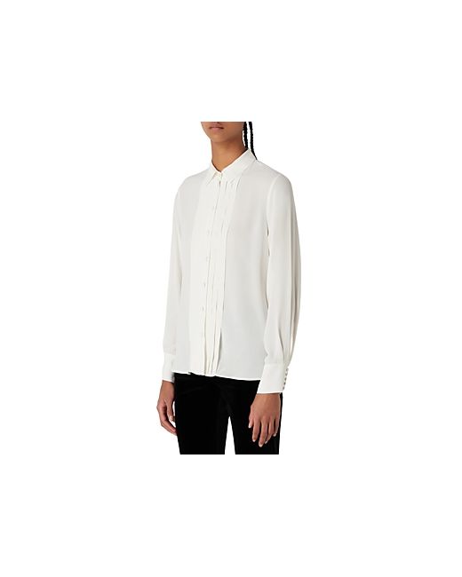Armani Button Front Pleated Shirt