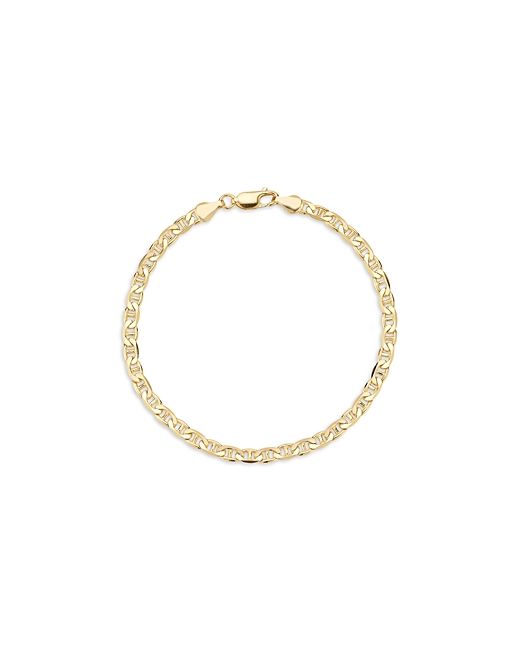 Milanesi And Co 18K Yellow On Sterling Silver 4mm Mariner Link Chain Bracelet