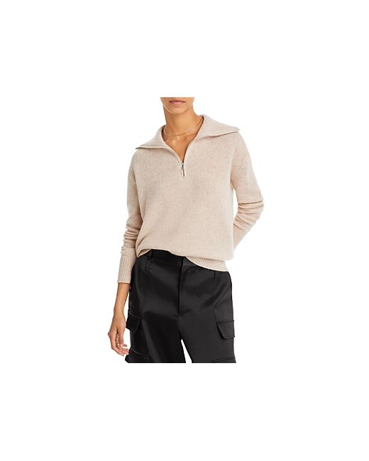 C By Bloomingdale's Cashmere Drop Shoulder Half Zip Cashmere Sweater 100 Exclusive