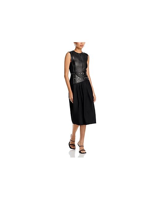 3.1 Phillip Lim Belted Mixed Media Dress