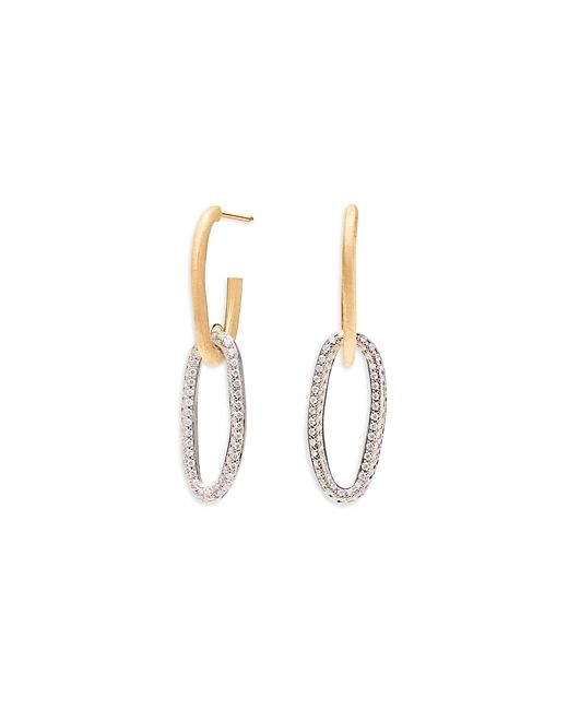 Marco Bicego 18K Yellow Gold Jaipur Diamond Link Alta Drop Earrings