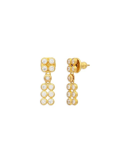 Gurhan 18-24K Yellow Pointelle Diamond Matrix Drop Earrings
