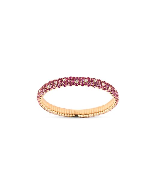 Zydo 18K Rose Gold Stretch Sapphire Diamond Bracelet