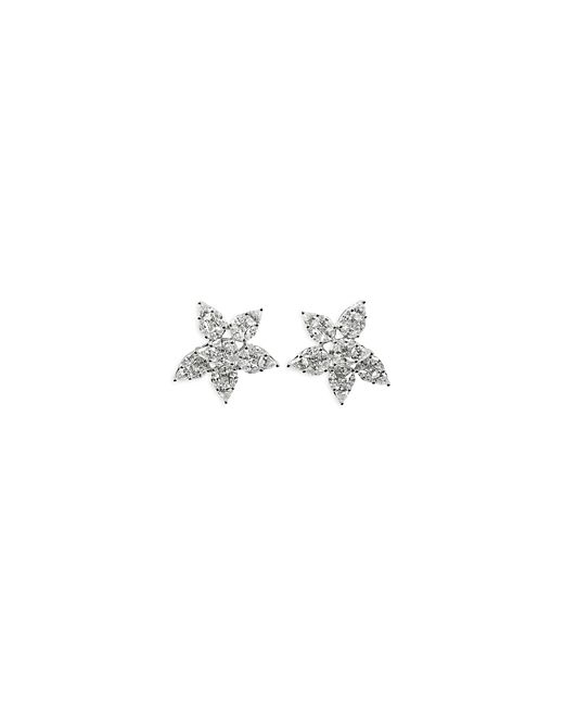 Zydo 18K Gold Diamond Flower Cluster Earrings