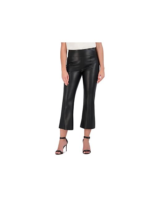 Bcbgmaxazria Faux Leather Flared Cropped Pants
