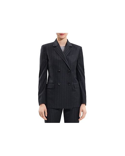 Theory Slim Double Breasted Wool Blazer