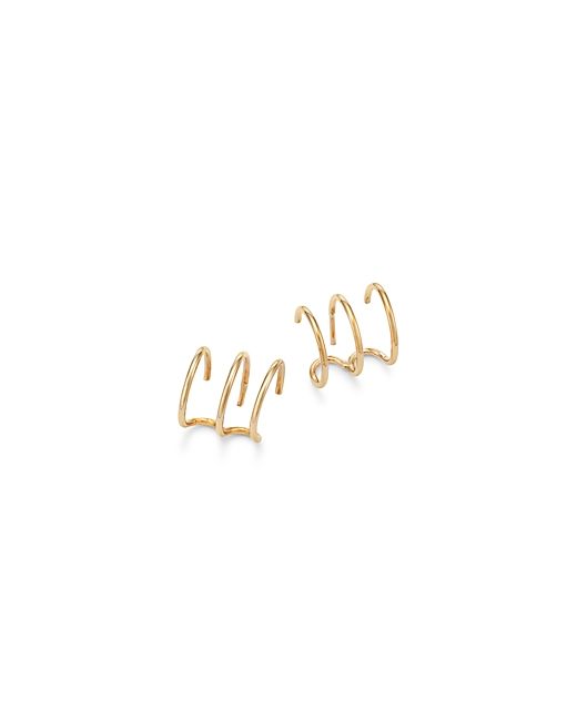Moon & Meadow 14K Yellow Triple Wire Cuff Earrings