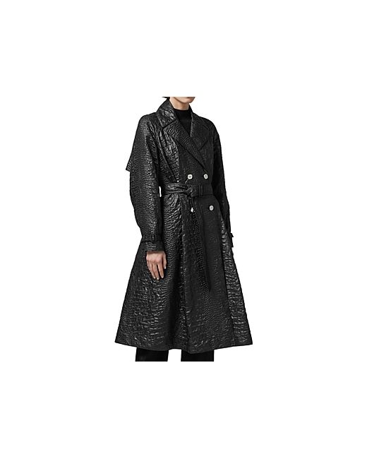 Versace Faux Leather Trench Coat
