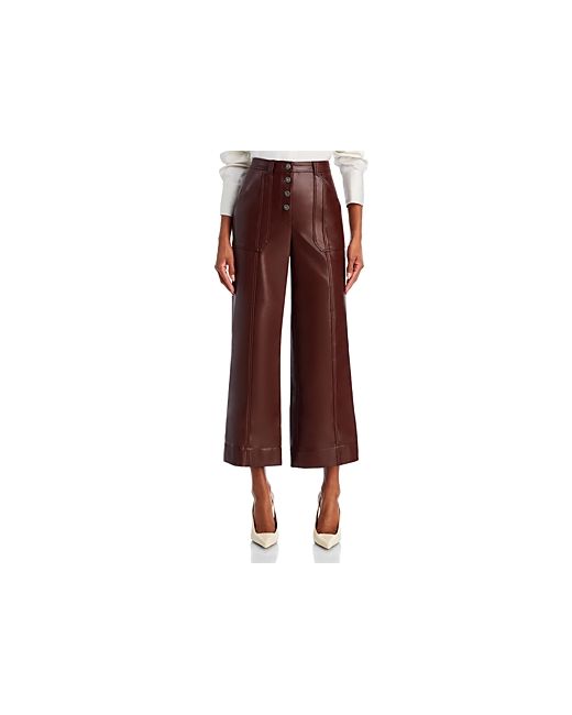 Cinq a Sept Benji Faux Leather Cropped Pants