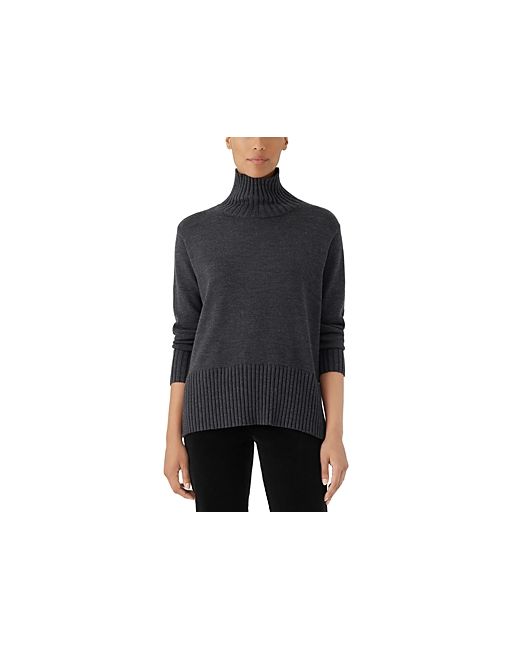 Eileen Fisher Wool Turtleneck Sweater 100 Exclusive