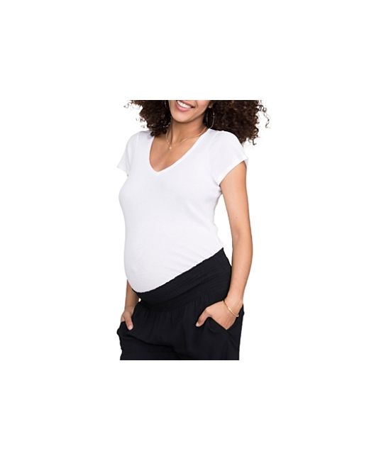 HATCH Collection Maternity Fitted Vee T-Shirt