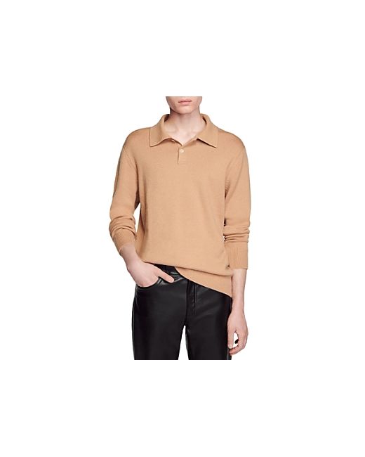 Sandro Nelson Wool Cashmere Polo Shirt