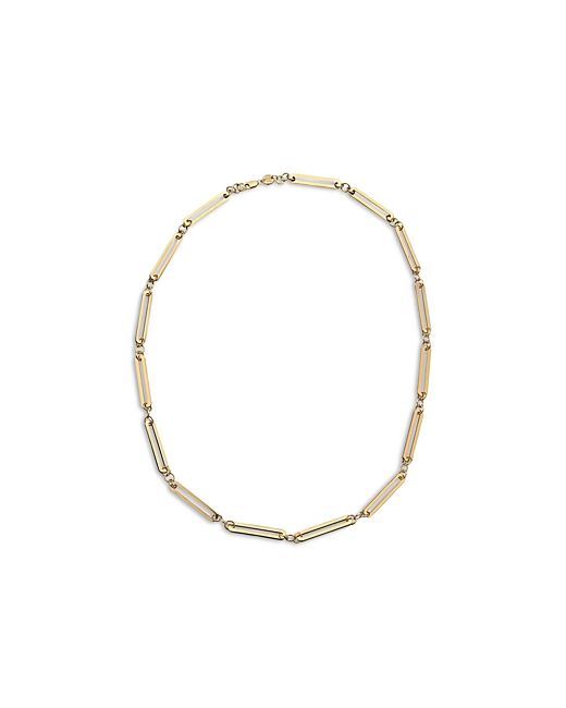 Jennifer Zeuner Zadie Chain Link Necklace in 18K Plated Sterling Silver 20