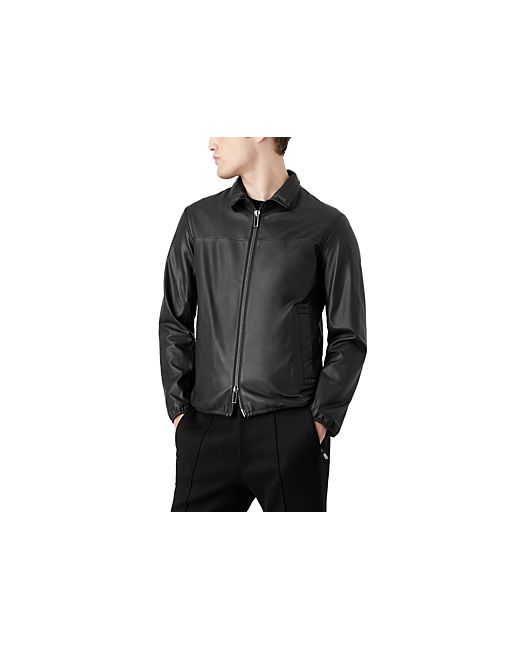 Emporio Armani Leather Full Zip Jacket