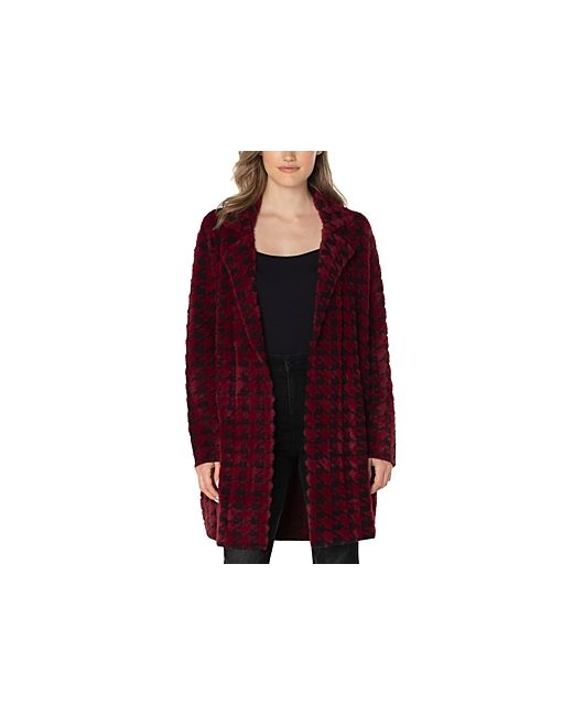 Liverpool Los Angeles Houndstooth Textured Open Front Cardigan
