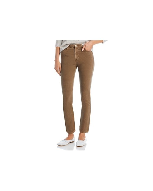 Ag Mari High Rise Slim Straight Corduroy Jeans in Armory