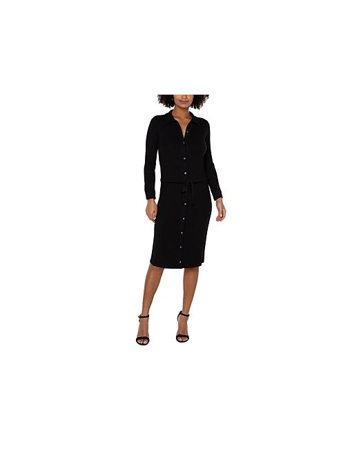 Liverpool Los Angeles Button Front Long Sleeve Knit Dress