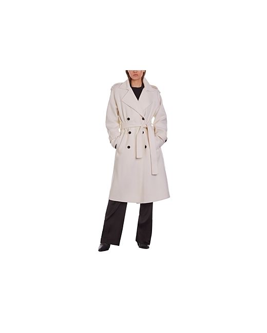 The Kooples Notch Collar Double Face Long Coat