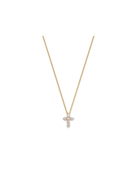 Bloomingdale's Diamond Cross Pendant Necklace in 14K Yellow 0.30 ct. t.w.