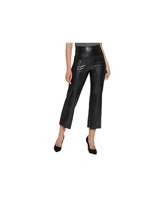 Hue Flat Tering Fit Flared Faux Leather Leggings