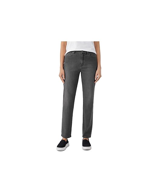 Eileen Fisher High Rise Slim Fit Jeans in Carbon