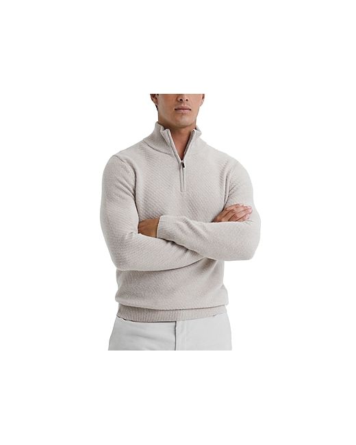 Reiss Tempo Textured Half Zip Sweater