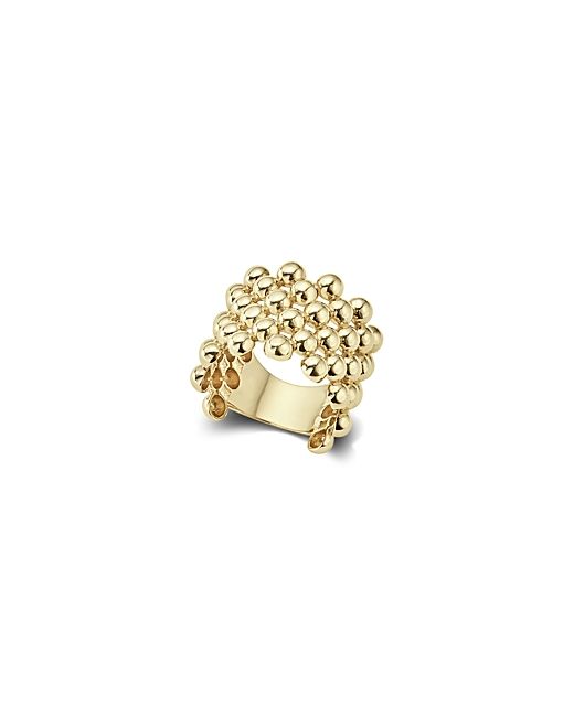 Lagos Caviar Collection 18K Wide Beaded Ring
